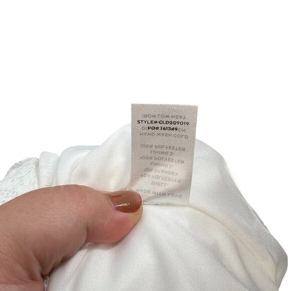 Lulus Charismatic Sweetie White Lace Ruched Tie-Strap Midi Dress Size‎ XL - Picture 14 of 14